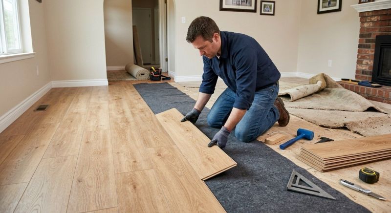 Laminate Floor Remodeling in Mansfield, MA