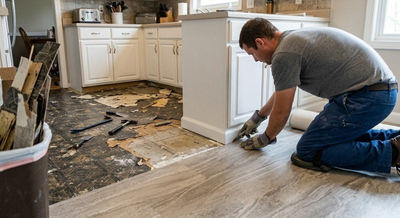 Linoleum Floor Installation in Foxboro, MA