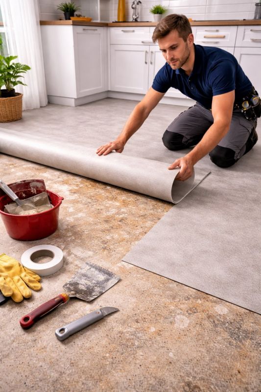 Linoleum Floor Installation in North Easton, MA