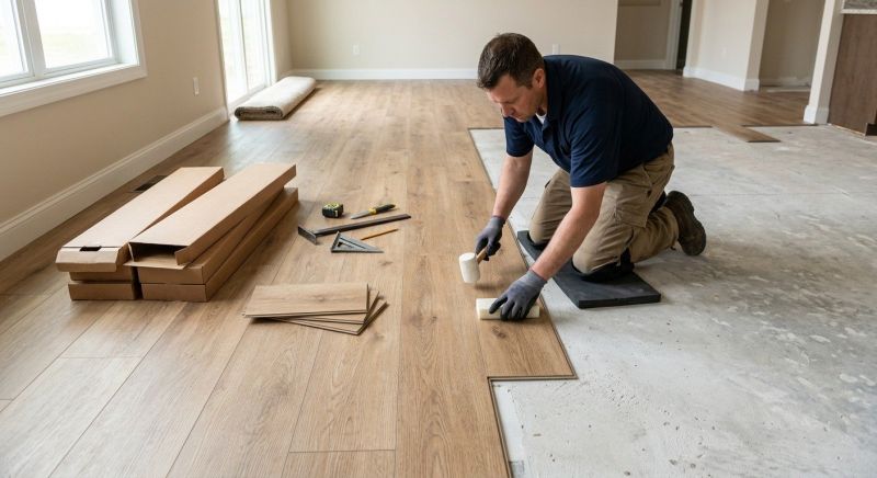 Luxury Vinyl Tile Installation in Newton, MA