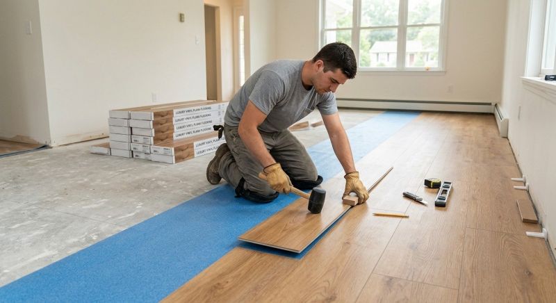 Luxury Vinyl Tile Installation in Warren, RI