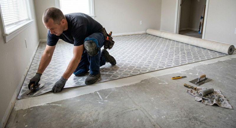 Sheet Linoleum Installation in Bellingham, MA