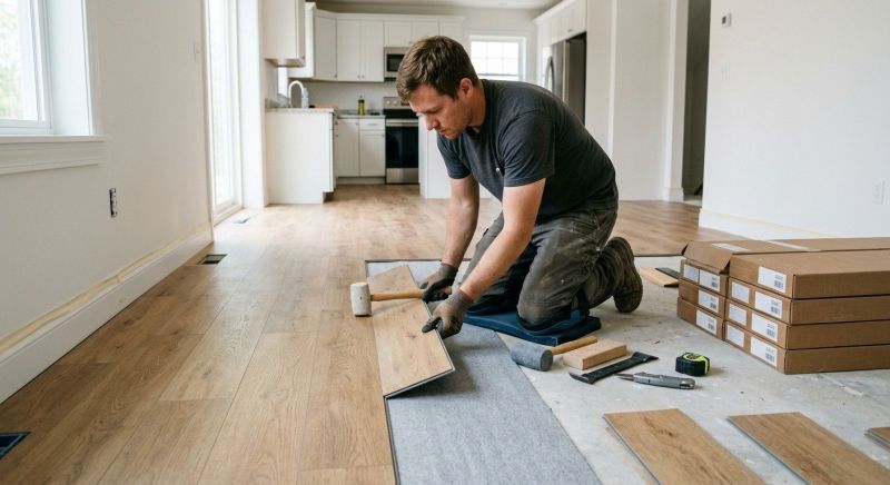 Vinyl Plank Floor Installation in Mansfield, MA
